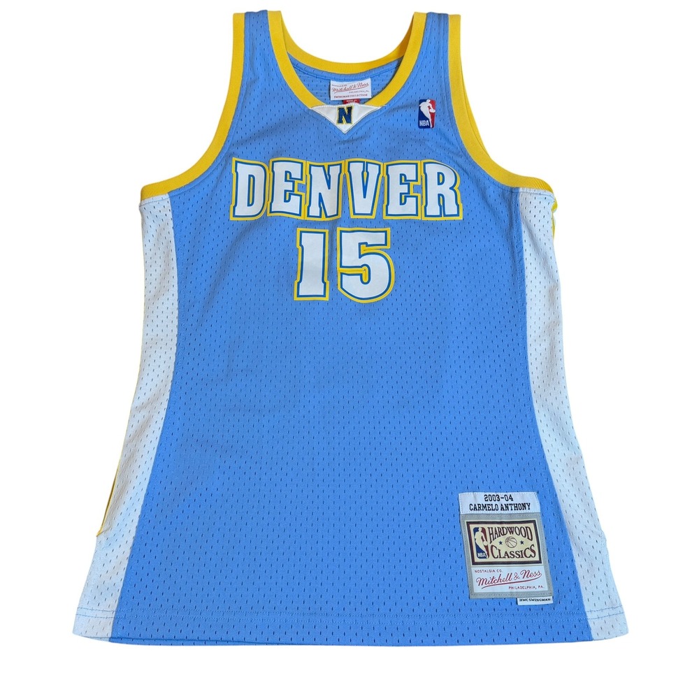 Mitchell & Ness Carmelo Anthony Jersey Mens Small Blue Excellent Denver Nuggets